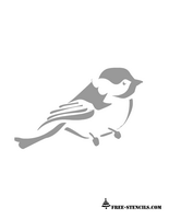 cute sparrow bird wall stencil