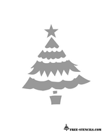 free printable christmas tree stencil