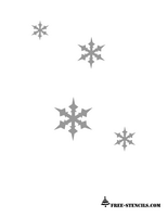 free printable snow flakes stencil