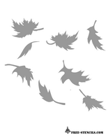 free printable fall leaves stencil