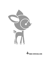 cute deer stencil printable