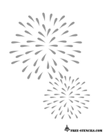 free printable fireworks stencil