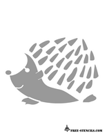 free printable hedgehog stencil
