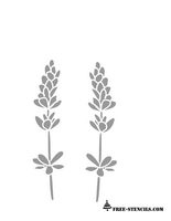 free printable lavender flowers stencil