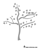 free printable love tree stencil