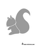 cute squirrel stencil