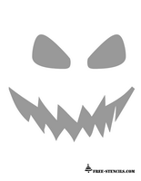 scary jack-o-lantern punmpkin stencil