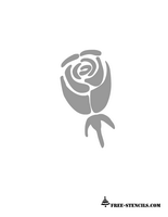 rose stencil printable free