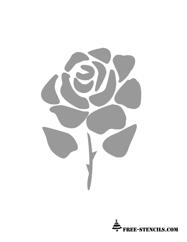 Free Printable Rose Stencils Free Printable Rose Stencils