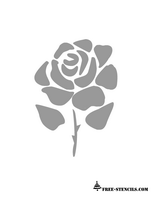 free printable rose stencil