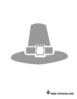 free printable thanksgiving pilgrim hat stencil