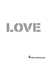 free printable love stencil